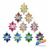 Fancy Flower Motif Rhinestone Applique, YH-520