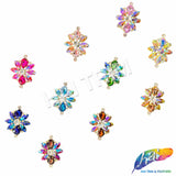 Fancy Flower Motif Rhinestone Applique, YH-520