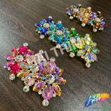 Fancy Flower Motif Rhinestone Applique, YH-520