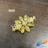 Fancy Flower Motif Rhinestone Applique, YH-520