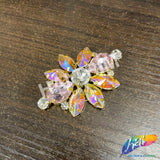 Fancy Flower Motif Rhinestone Applique, YH-520