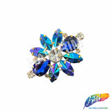 Fancy Flower Motif Rhinestone Applique, YH-520