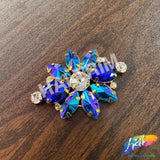 Fancy Flower Motif Rhinestone Applique, YH-520