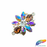 Fancy Flower Motif Rhinestone Applique, YH-520