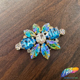 Fancy Flower Motif Rhinestone Applique, YH-520