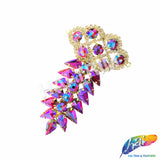 Fancy Spike Motif Rhinestone Applique, YH-521