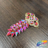Fancy Spike Motif Rhinestone Applique, YH-521
