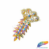 Fancy Spike Motif Rhinestone Applique, YH-521