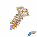 Fancy Spike Motif Rhinestone Applique, YH-521