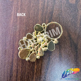 Fancy Crystal Rhinestone Applique with Ring, YH-522