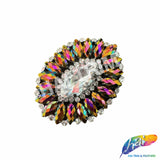 Fancy Jeweled Oval Rhinestone Applique, YH-523