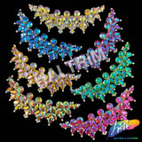 Fancy Floral Motif Rhinestone Collar Applique, YH-524