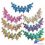 Fancy Floral Motif Rhinestone Collar Applique, YH-524