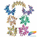 Fancy Floral Motif Rhinestone Collar Applique, YH-524