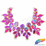Fancy Floral Motif Rhinestone Collar Applique, YH-524