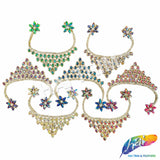 Fancy Color AB Rhinestone Neckpiece Applique, YH-526