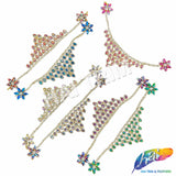 Fancy Color AB Rhinestone Neckpiece Applique, YH-526