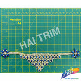Fancy Color AB Rhinestone Neckpiece Applique, YH-526