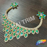 Fancy Color AB Rhinestone Neckpiece Applique, YH-526