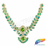 Fancy Color AB Rhinestone Neckpiece Applique, YH-527
