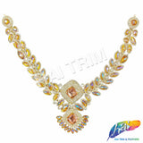 Fancy Color AB Rhinestone Neckpiece Applique, YH-527