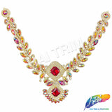 Fancy Color AB Rhinestone Neckpiece Applique, YH-527