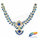 Fancy Color AB Rhinestone Neckpiece Applique, YH-527