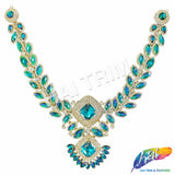 Fancy Color AB Rhinestone Neckpiece Applique, YH-527