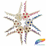 Fancy Color AB Rhinestone Neckpiece Applique, YH-529