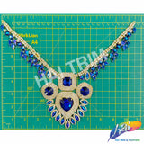 Fancy Color AB Rhinestone Neckpiece Applique, YH-529