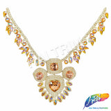 Fancy Color AB Rhinestone Neckpiece Applique, YH-529
