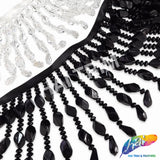 4 1/2" Chunky Acrylic Beaded Fringe, FR-009