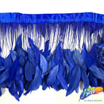 6-8" Stripped Coque Fringe (1/2 Yard)