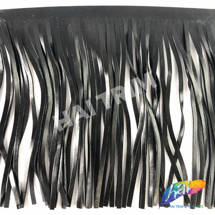 6" Faux Leather Fringe