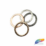 1" Flat Metal Carved O Rings
