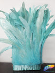 10-12" Bleached Dyed Coque Fringe (1/2 Yard)