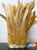 10-12" Bleached Dyed Coque Fringe (1/2 Yard)