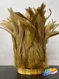 10-12" Bleached Dyed Coque Fringe (1/2 Yard)