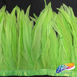 10-12" Natural White Dyed Coque Fringe (1/4 Yard)