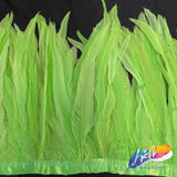 10-12" Natural White Dyed Coque Fringe (1/4 Yard)
