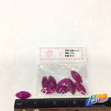 Fuchsia Glitter Resin Stones, YF08
