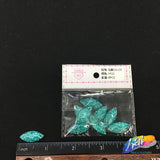 Teal Glitter Resin Stones, YF22