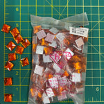 CLOSEOUT! Orange Acrylic Stones (sold per pack), A18