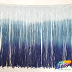 12" Light Blue/Blue/Purple Blue Ombre Chainette Fringe