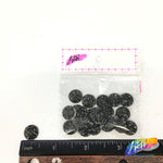Black Glitter Resin Stones, YF02