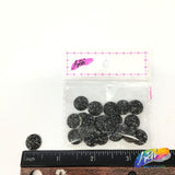 Black Glitter Resin Stones, YF02