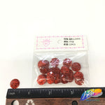 Red Glitter Resin Stones, YF06