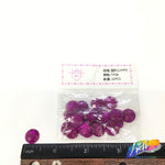 Fuchsia Glitter Resin Stones, YF08