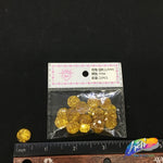 Yellow Glitter Resin Stones, YF44