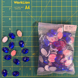 CLOSEOUT! Cobalt Blue Acrylic Stones (sold per pack), A44